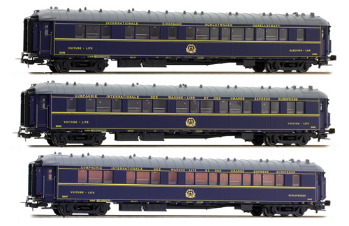 LS Models 49135 - Orient Express 3pc Sleeping Car 1/2 Class Set S2T, StU, & S1T of the CIWL